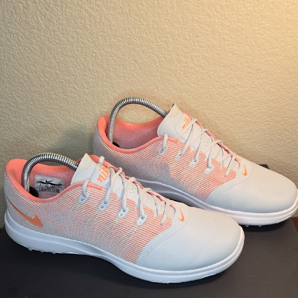 Nike Lunarlon‎ Empress 2 Golf Shoes Women's Size 9 Light Pink and White - Picture 4 of 12